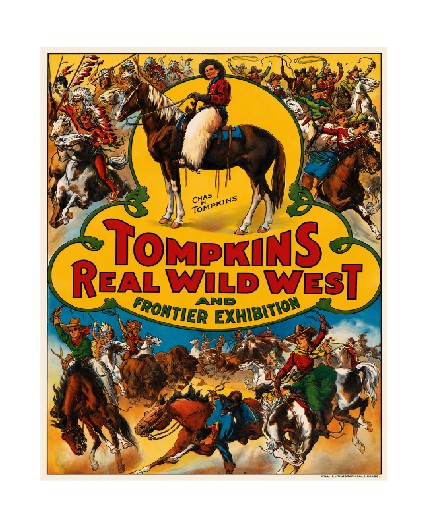 MS344 Vintage Style Metal Sign Tompkins Real Wild West