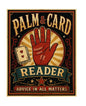 MS453 Vintage Style Metal Sign Palm Reader