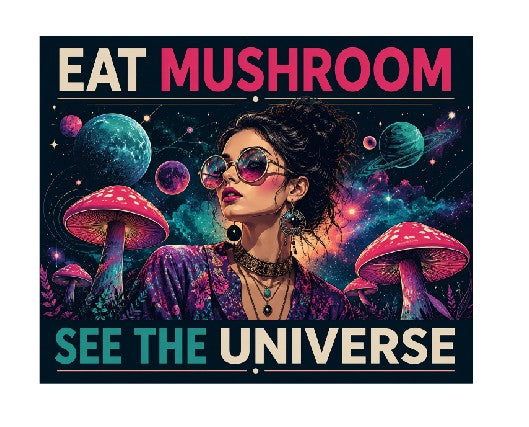 MS574 Vintage Style Metal Sign Funny Mushroom Sign