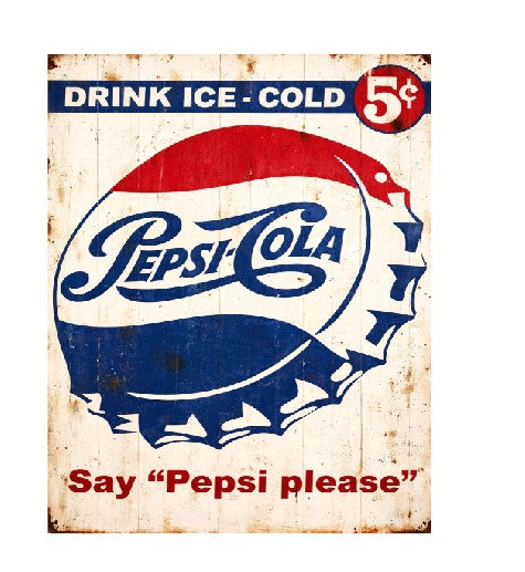 MS251 Vintage Style Metal Sign Soda Pepsi