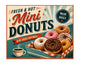MS470 Vintage Style Metal Sign Donuts