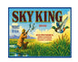 MS137 Crate Label Vintage Style Sign Metal Wall Deco Citrus Packing Sky King