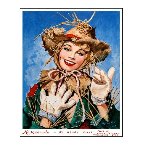 MS582 Vintage Style Metal Sign Scarecrow