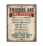MS807 Vintage Style Metal Sign Funny Friends Sign
