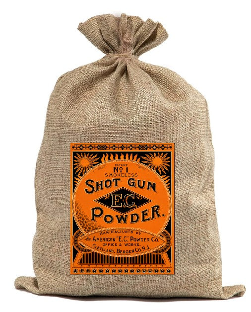 BUR74  Burlap Bag Vintage Style Bag Civil War Powder E.C. Bag