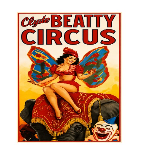MS345 Vintage Style Metal Sign Clyde Beatty Circus