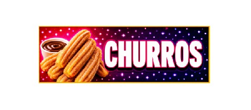 SS52 Metal Sign Churros