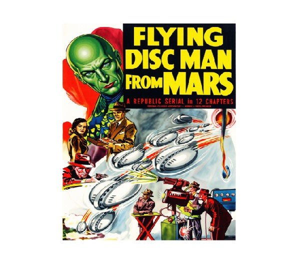 Vintage Style Metal Sign Horror Film Flying Disc Man From Mars MS904