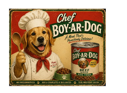 MS555 Vintage Style Metal Sign Funny Dog Sign