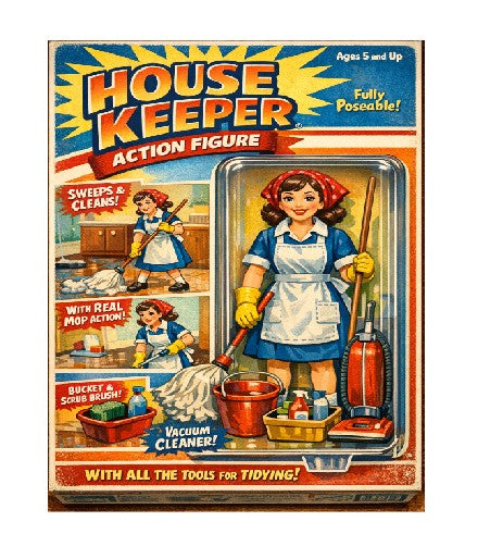 MS372 Retro Style Funny Metal Sign The House Keeper