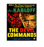 Vintage Style Metal Sign Horror Film The Devil Commands MS899