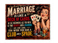 MS580 Vintage Style Metal Sign Funny Marriage Sign