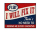 MS236 Vintage Style Metal Sign Fix it
