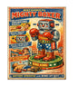 MS218    Vintage Style Tin Toy Metal Sign Mighty Boxer
