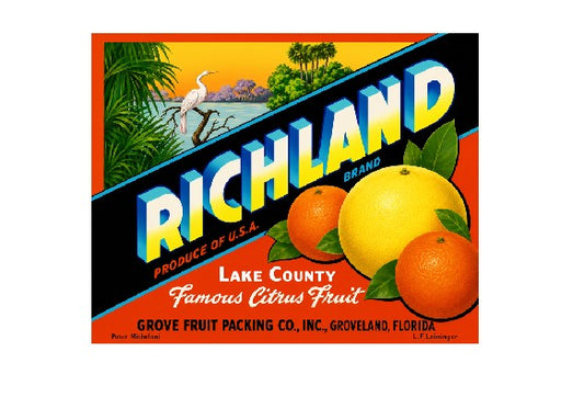MS98 Crate Label Vintage Style Sign Metal Wall Deco Citrus Fruit
