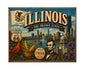 MS606 Vintage Style Metal Sign Illinois