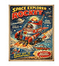 MS215   Vintage Style Tin Toy Metal Sign Rocket