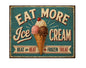 MS424 Vintage Style Metal Sign Ice Cream