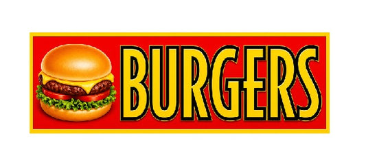 SS06 Metal Sign Burgers