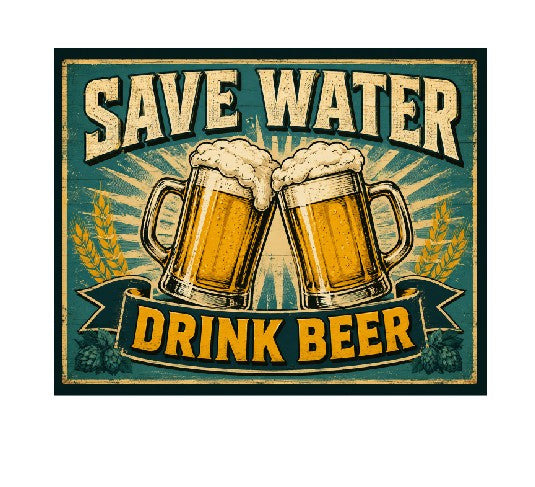 MS680 Vintage Style Metal Sign Funny Beer Sign