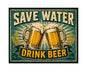 MS680 Vintage Style Metal Sign Funny Beer Sign