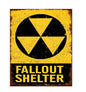 MS238 Vintage Style Metal Sign Fallout Shelter