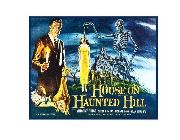 Vintage Style Metal Sign Horror Film House on Haunted Hill MS912