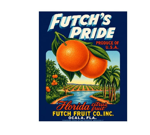 MS93  Crate Label Vintage Style Sign Metal Wall Deco Oranges Citrus