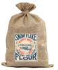 BUR44 Burlap Bag Vintage Style Bag Flour Snow Flake BUR44