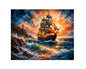 MS276 Metal Sign Wall Art Pirate Ship