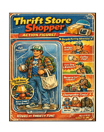 MS361 Retro Style Funny Metal Sign The Thrift Store Shopper