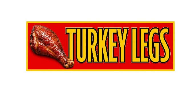 SS42 Metal Sign Turkey Legs