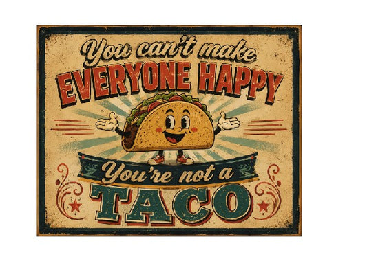 MS479 Vintage Style Metal Sign Tacos
