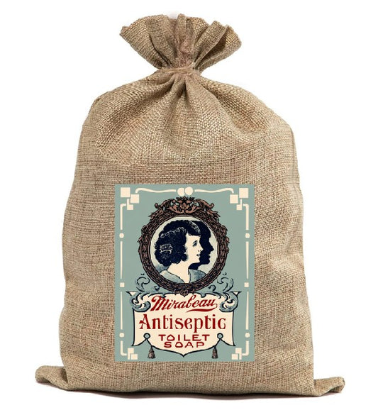 BUR63 Burlap Bag Vintage Style Bag Soap