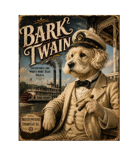 MS546 Vintage Style Metal Sign Funny Dog Sign