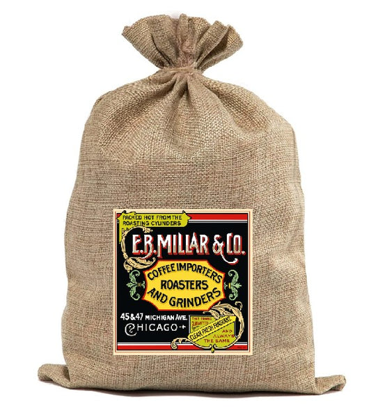 BUR41  Burlap Bag Vintage Style Bag Coffee