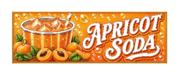 SS13 Metal Sign Apricot Soda