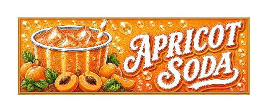 SS13 Metal Sign Apricot Soda