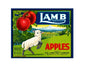 MS144   Crate Label Vintage Style Sign Metal Wall Deco Apples Lamb Brand