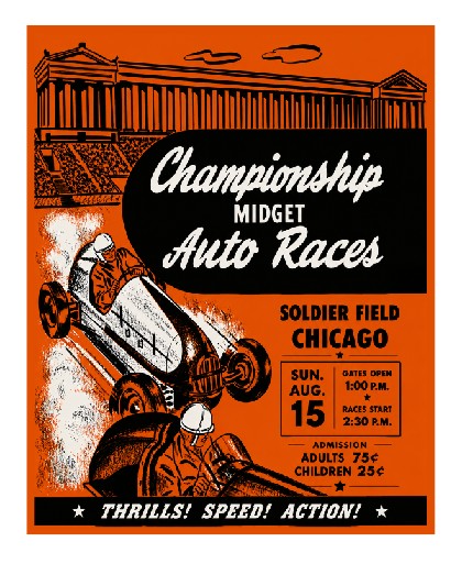 Vintage Style Metal Sign Auto Races MS956