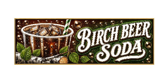 SS19 Metal Sign Birch Beer Soda