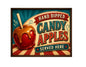 MS484 Vintage Style Metal Sign Candy Apples