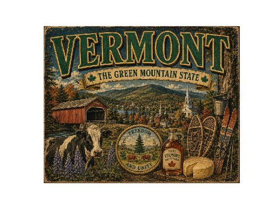 MS654 Vintage Style Metal Sign Vermont