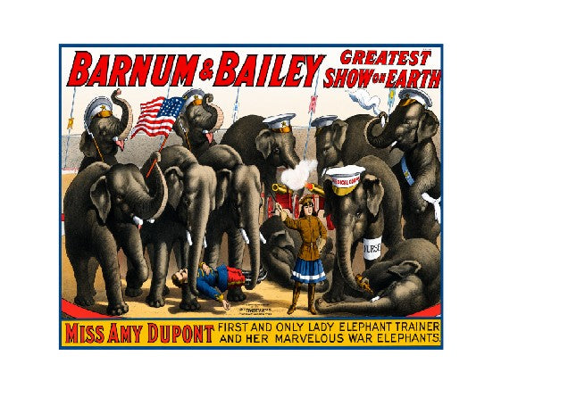 MS337 Vintage Style Metal Sign Barnum Greatest Show on Earth