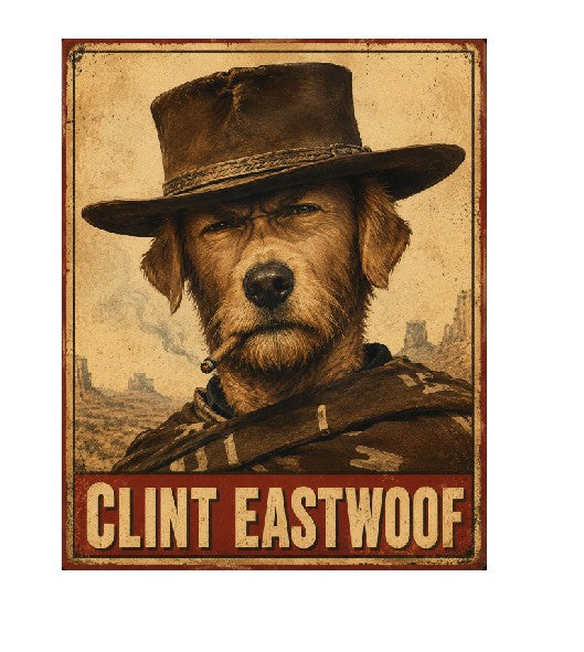 MS539 Vintage Style Metal Sign Funny Dog Sign