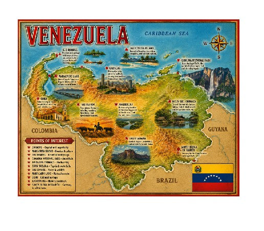 MS614 Vintage Style Metal Sign Venezuela