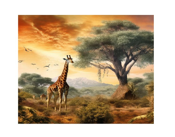 MS269   Metal Sign Wall Art Giraffe