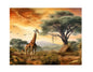 MS269   Metal Sign Wall Art Giraffe