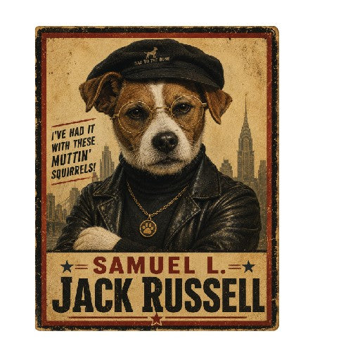 MS530 Vintage Style Metal Sign Funny Dog Sign