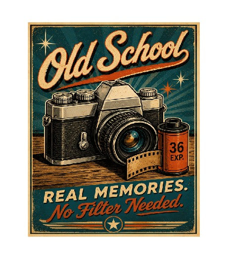 MS458 Vintage Style Metal Sign Camera